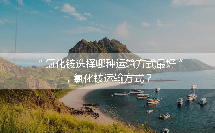 氯化銨選擇哪種運(yùn)輸方式最好，氯化銨運(yùn)輸方式？